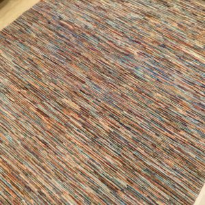 tapis moderne noué main multicolor
