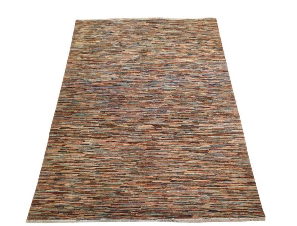 tapis moderne afghan rayures 200x150