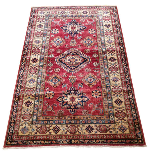 tapis kazak moyenne taille à bordure multiple
