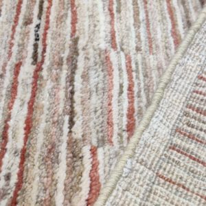 tapis moderne afghan noué main rayure couleur douce