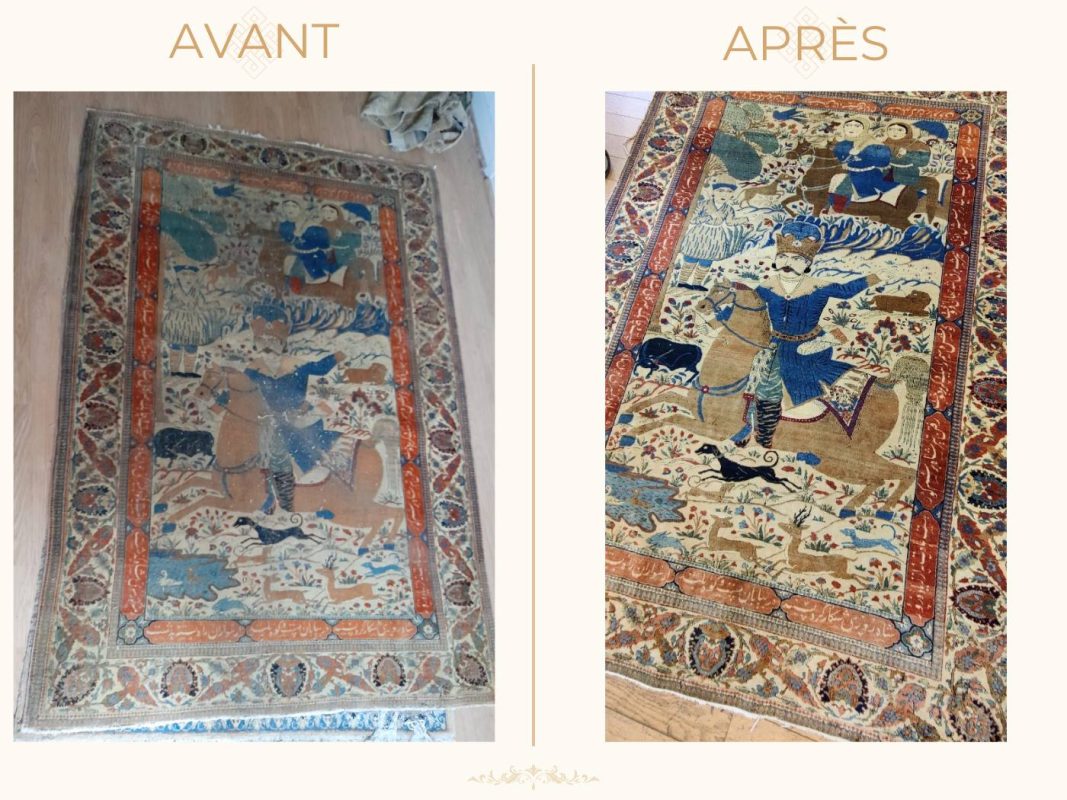 nettoyage tapis persan avant et apres