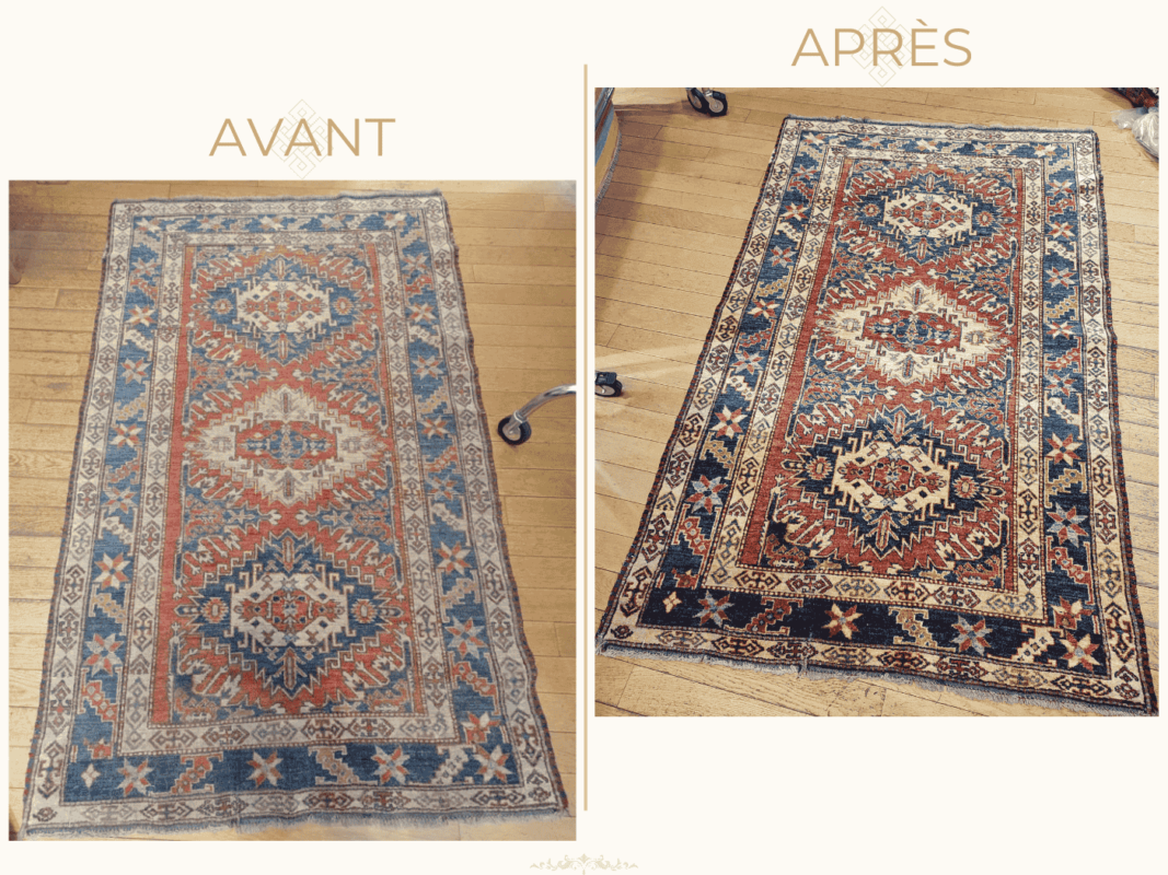 projet nettoyage avantapres kazak laine