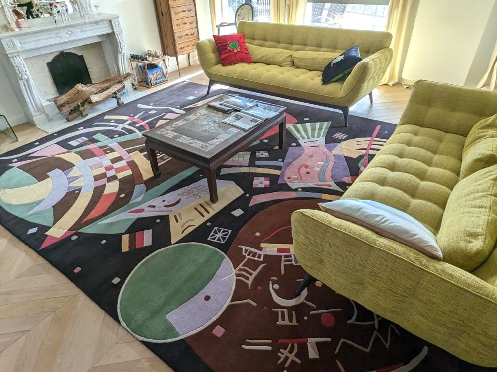 inspiration decoration tapis kandinsky fond noir