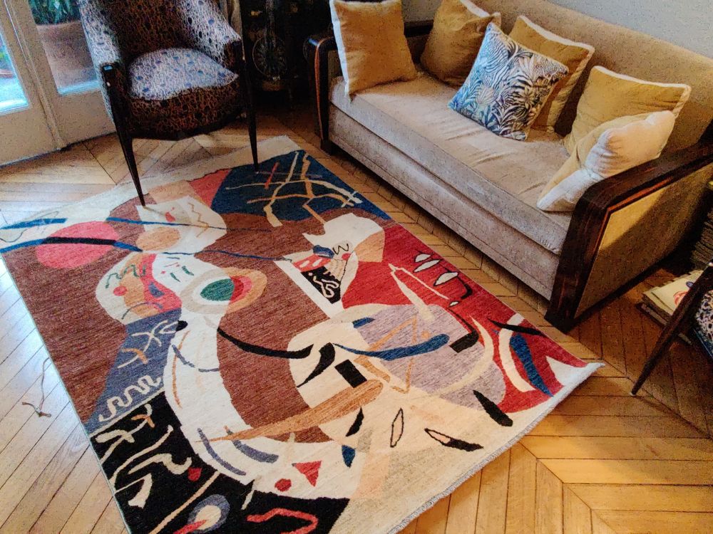 inspiration tapis kandinsky couleur chaude