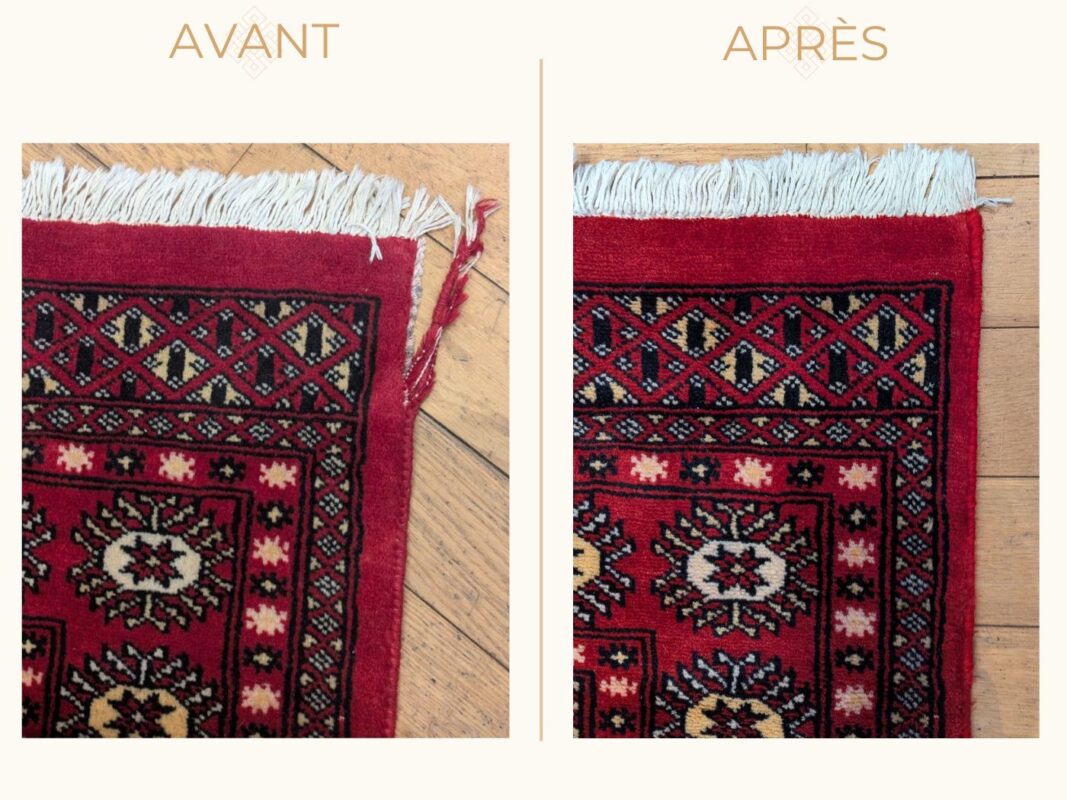 reprise lisiere boukhara retauration tapis