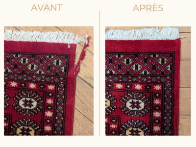 reprise lisiere boukhara retauration tapis