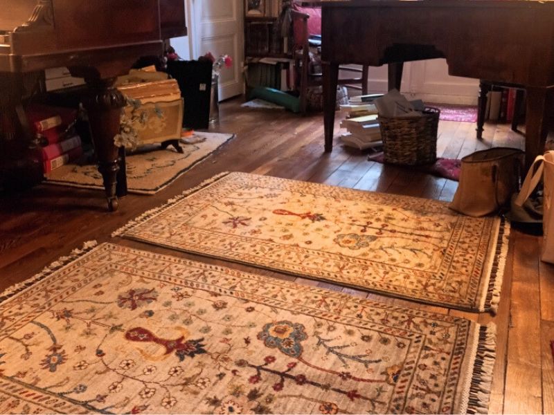 Créer une harmonie poétique dans un bureau ancien avec deux tapis Saray