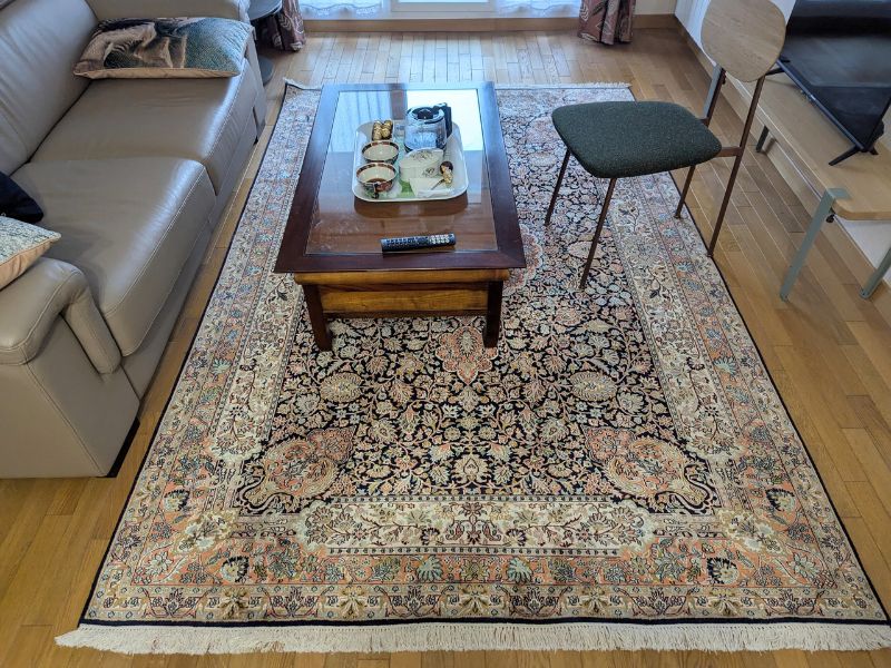 Souligner la noblesse d’un salon épuré avec un tapis Cachemire