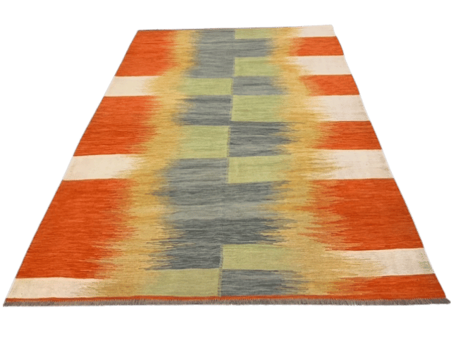 Kavmez kilim moderne orange